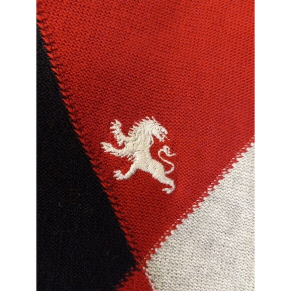 Express Mens Grey/black/red Argyle V-Neck Pullover Sweater Size‎ Small - Picture 3 of 13